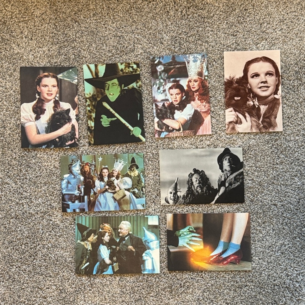 Wizard of Oz Vintage Post Cards Lot of 8 Collector Photos